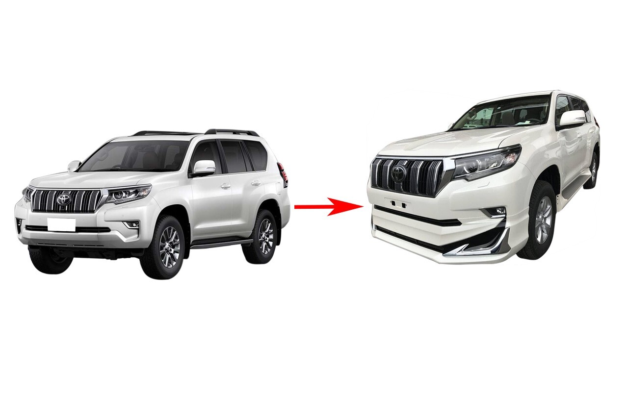 Toyota Prado FJ150 201922 Body kit Front lip, Side Step Covers and