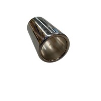 EXHAUST TIP - SINGLE INLET 53MM - SINGLE OUTLET 64MM  -CHROME