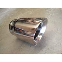 EXHAUST TIP - SINGLE INLET 64MM - SINGLE OUTLET 110MM  - TITANIUM LOOK