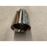 EXHAUST TIP - SINGLE INLET 60MM - SINGLE OUTLET 97MM  -CHROME