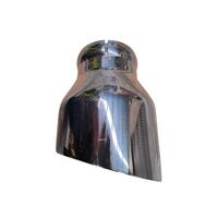 EXHAUST TIP - SINGLE INLET 71MM - SINGLE OUTLET 115MM  -CHROME