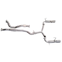 SUBARU WRX MY09-10 SUPERLOUD TURBO BACK NO CAT EXHAUST SEDAN CHROME TIPS