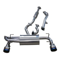 CAT BACK EXHAUST + FRONT PIPE, OVER PIPE - TITANIUM TIPS SUITABLE FOR TOYOTA 86 / SUBARU BRZ 