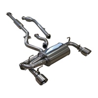 CAT BACK EXHAUST + FRONT PIPE, OVER PIPE - CHROME TIPS SUITABLE FOR TOYOTA 86 / SUBARU BRZ 