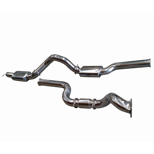 FORD FALCON SEDAN BA BF XR6T FPV F6 4 INCH TURBO BACK EXHAUST V2 WITH CAT AND SINGLE TIP