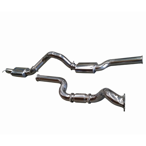 FORD FALCON SEDAN BA BF XR6T FPV F6 4 INCH TURBO BACK EXHAUST V2 NO CAT WITH SINGLE TIP