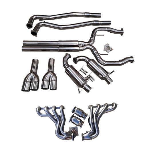 COMMODORE UTE VE VF V8 SUPERLOUD CAT BACK EXHAUST 3.5'TIPS & 1 7/8 HEADERS EXTRACTORS & CATS + CAPRICE WM WN