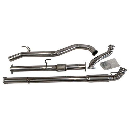 TURBO BACK STAINLESS EXHAUST 3'' SUITABLE FOR TOYOTA HILUX 2005-15 D4D KUN26R NO CAT