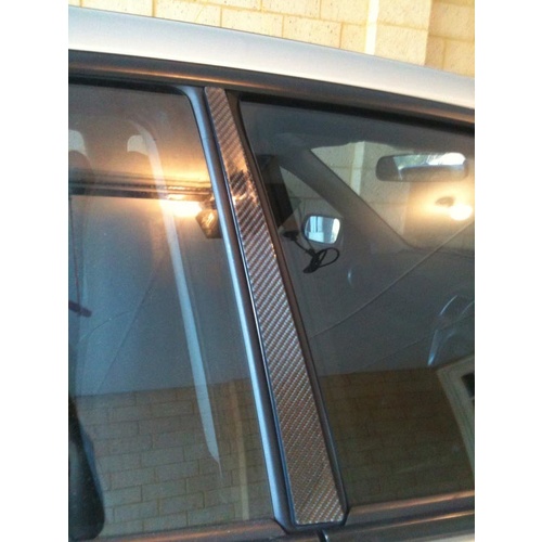 SUBARU IMPREZA SEDAN MY01 - 07 CARBON FIBRE PILLAR TRIM STICK ON