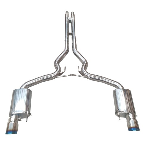 FORD MUSTANG 15-17 COUPE CAT BACK EXHAUST WITH H PIPE & TITANIUM TIPS