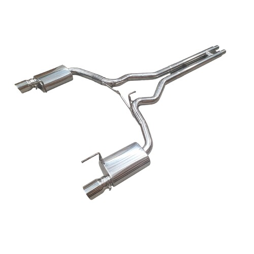 FORD MUSTANG 15-17 COUPE CAT BACK EXHAUST WITH H PIPE AND CHROME TIPS