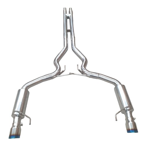 FORD MUSTANG 15-17 COUPE SUPERLOUD CAT BACK EXHAUST WITH H PIPE & TITANIUM TIPS