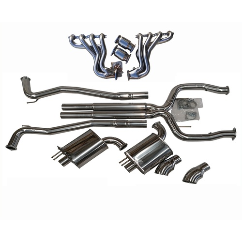 Commodore VE VF Ute Cat back Exhaust Dump Tips + 1 3/4 Headers Extractors & Cat Deletes V8 + Caprice WM WN