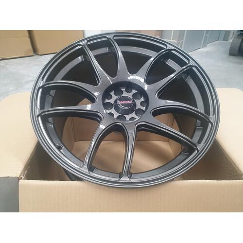 ULTREX COBRA DARK GUNMETAL 18 X 9.5 RIMS +22 OFFSET