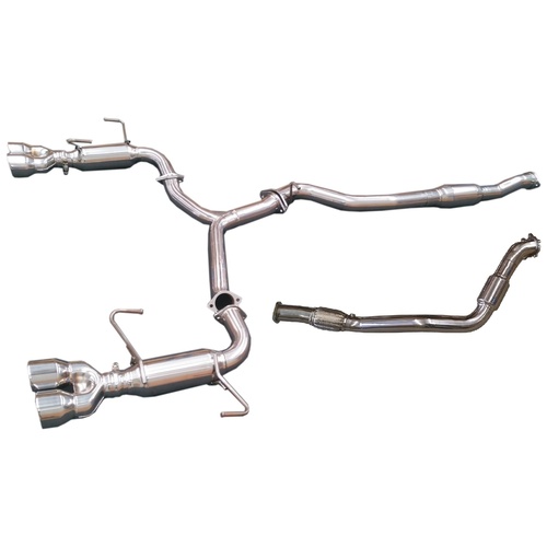 SUBARU STI MY15-21 SUPERLOUD TURBO BACK EXHAUST ULTIMATE SERIES CHROME TIPS