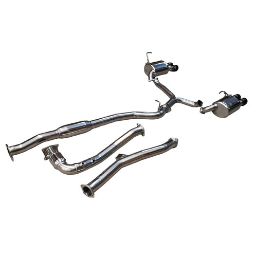 SUBARU WRX MY15-21 CVT TURBO BACK EXHAUST ULTIMATE SERIES BLACK CHROME TIPS
